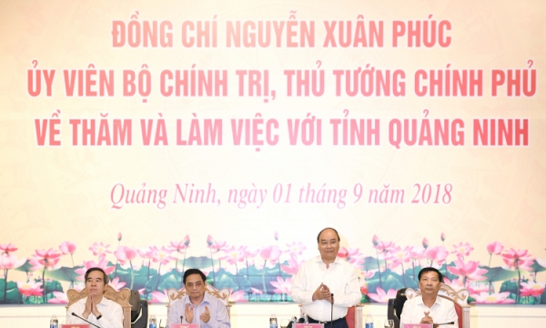 Thủ tướng  làm việc với lãnh đạo chủ chốt tỉnh Quảng Ninh.